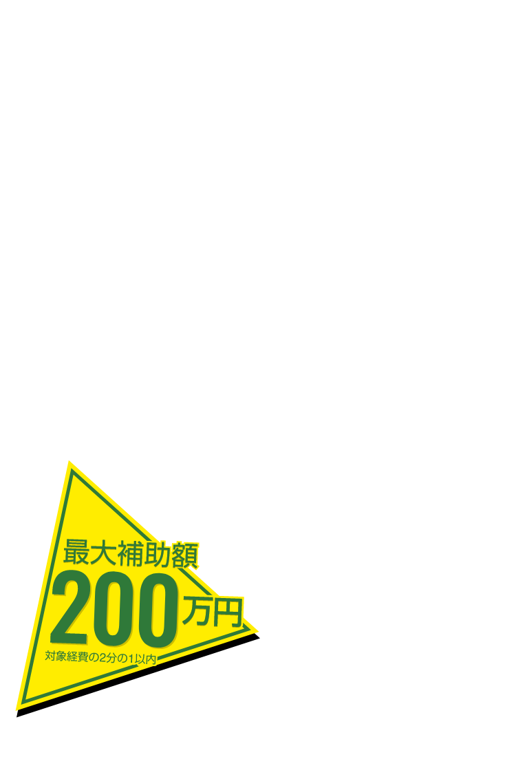 最大補助額200万円 対象経費の2分の1以内